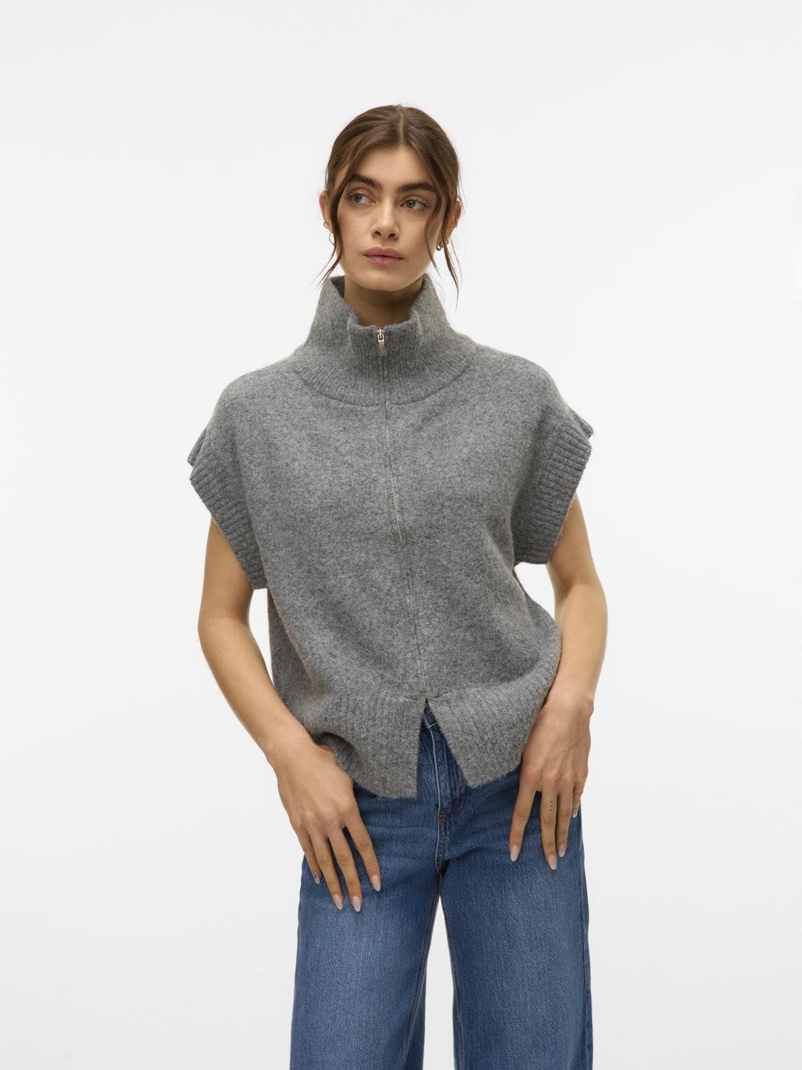 VMBANG Pullover - Medium Grey Melange - VERO MODA & VILA Bergvik